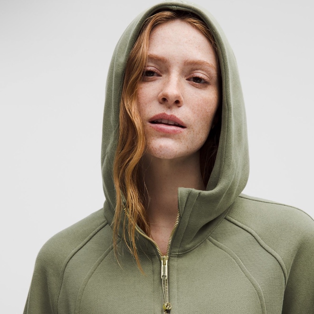 NWT 🌿 Bayleaf/Gold | Lululemon Scuba Oversized Half Zip Hoodie | XS/S - Picture 4 of 10